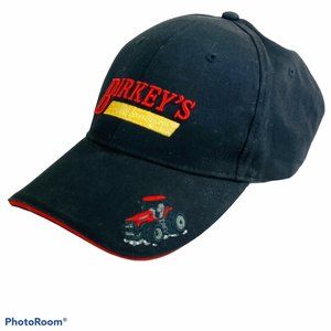 Case IH Tractor Birkey's Adjustable Strapback Cap Hat Farmer Black Red